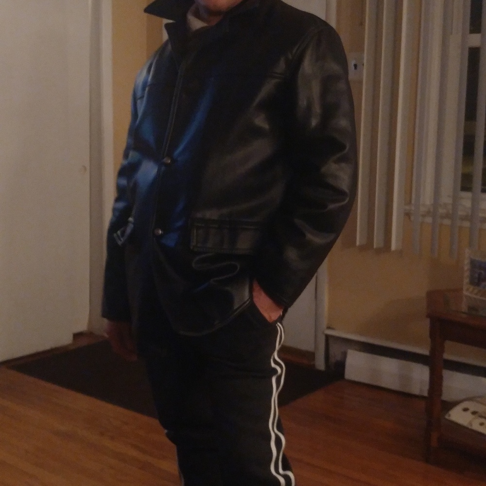 NWOT MENS FAUX LEATHER BLAZER